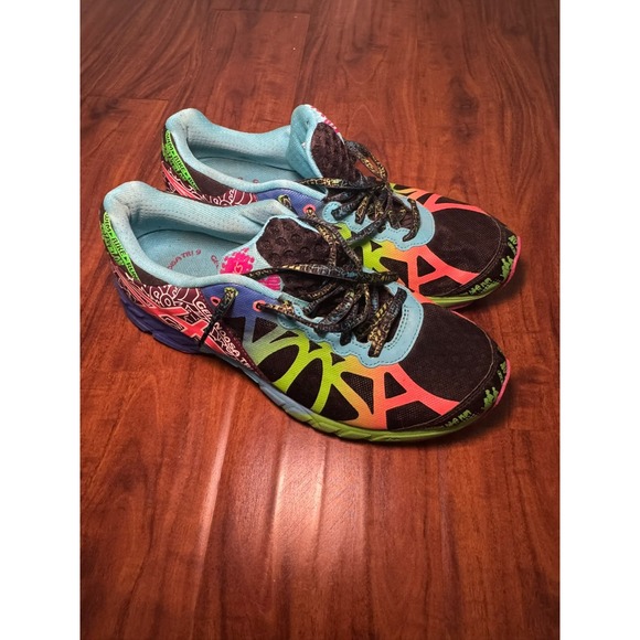 Asics Womens Gel-Noosa Tri 9 Running Shoes Multicolor Black T458N Lace Up 9 M - Picture 1 of 8